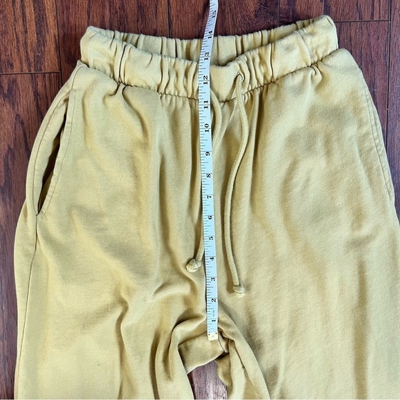 Zara Cargo Green Sheen Wide Leg High Waisted Plush Cotton Sweatpants Small - Picture 15 of 16